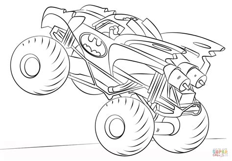 Train motor skills imagination, and patience of children, develop motor skills, train concentration, train children to know the color, train children to choose a color combination and. Batman Monster Truck coloring page | Free Printable ...
