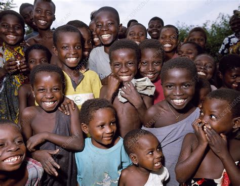 Crowd Of African Children Stock Image P9100076 Science Photo Library