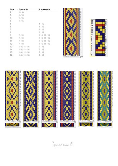 Tablet Weaving Patterns Viking Trim Pattern Viking Belt Etsy Australia