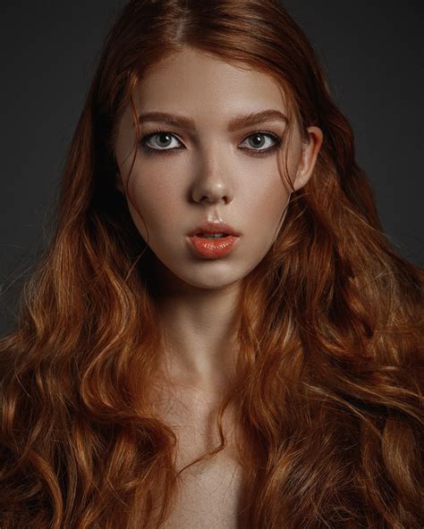 Wallpaper Redhead Aleksey Trifonov Women Long Hair Model