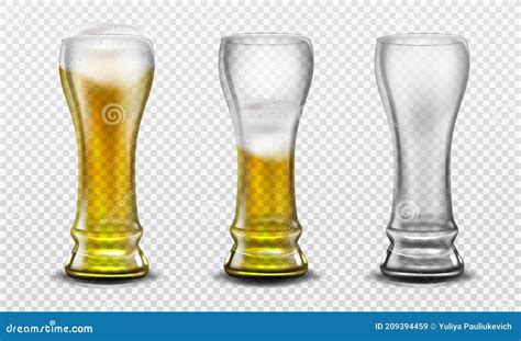 Beer Glass Half Full Half Empty Stock Illustrations 106 Beer Glass