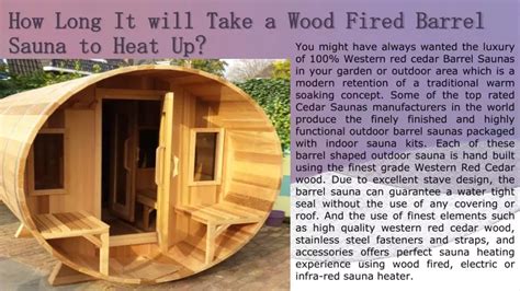 Ppt How Long It Will Take A Wood Fired Barrel Sauna To Heat Up