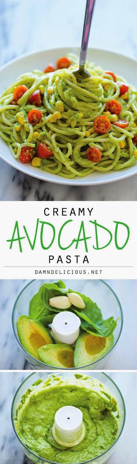 Veggie And Dip Creamy Avocado Pasta
