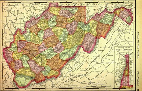 Old Virginia Take A Glance At This Old Map Of West Virginia From 1895