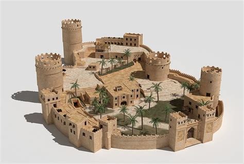 Ancient Desert Fort 3d Model Cgtrader