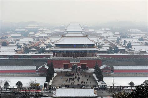 Aerial View Of Forbidden City After Snow Stock Image Image 18331829