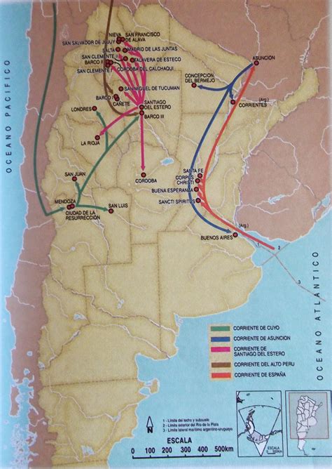 Historia Y Patrimonio 1 Argentina Mapa Corrientes Colonizadoras