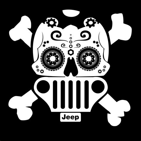 Jeep Themed Sugar Skull Jeep Stickers Jeep Tattoo Jeep Decals