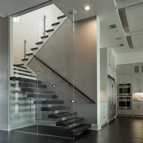 Glass Railing With Floating Stairs Viewrail