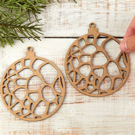 Laser Cut Round Ornaments All Wood Cutouts Wood Crafts Craft