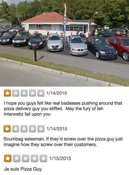 Used Car Dealership Hassles Pizza Delivery Guy Uploads Surveillance