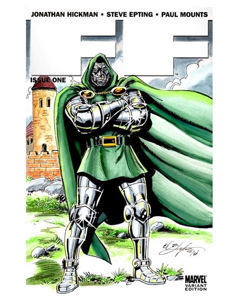 Dr Doom Sketch Cover In Color In Bob Laytons Bob Layton Commissions