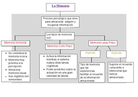 Mapa Conceptual De Los Tipos De Memoria Pdf