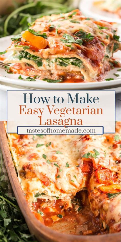 Easy Vegetarian Lasagna Recipe Easy Vegetarian Lasagna Vegetarian
