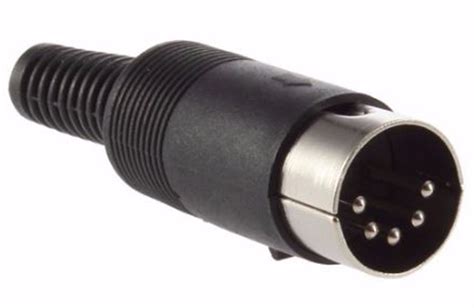 Pair Male 5 Pin Din Plug Connector All Top Notch