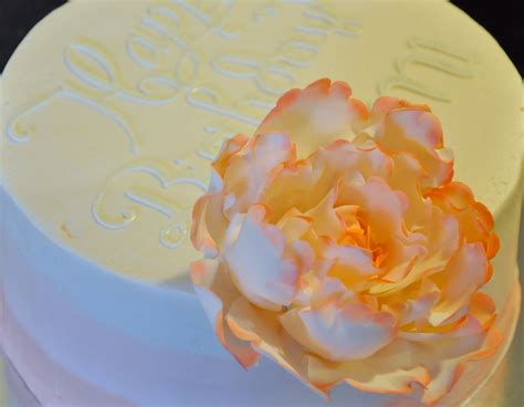 Peach Peony Cake