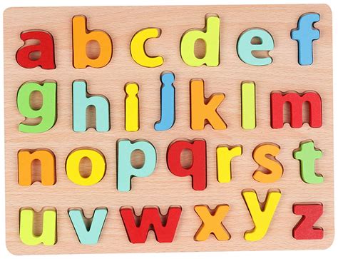 Alphabet Letters Puzzle Montessori Wooden Uppercase And Lowercase