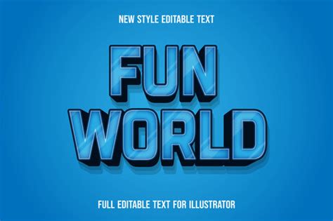 Fun World Editable Font Effect Text Vector Free Download