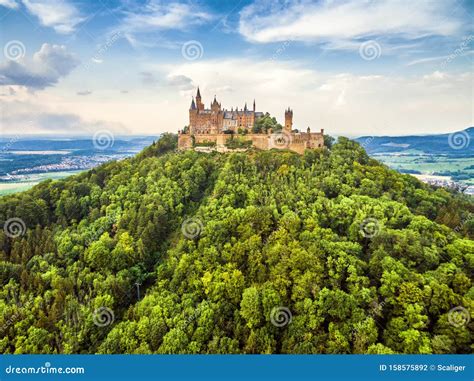 Hohenzollern Castle On Mountain Top Germany Stock Photo Image Of