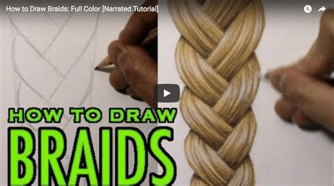 Drawing Tutorial How To Draw Braids Full Color Narrated Tutorial