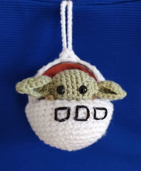 Baby Yoda With Crib Uk Handmade