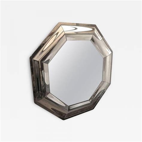 Andre Hayat Andre Hayat Octagonal Steel Mercury Curved Glass Mirror