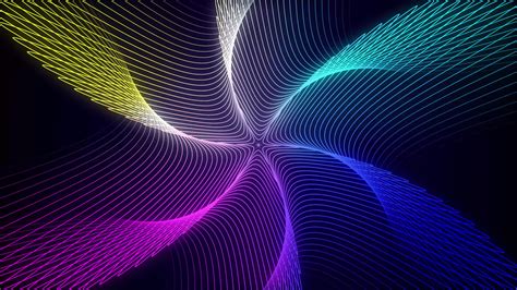 Abstract Colorful Background Holographic Modern Glowing Lines 4k
