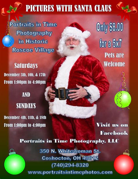 Pictures With Santa Claus In Historic Roscoe Village During The First 3