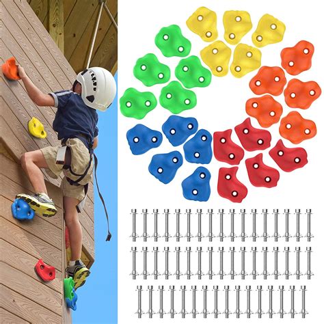 Wgthhk Climbing Holds Set For Kids 25 Rock Climbing Holds With