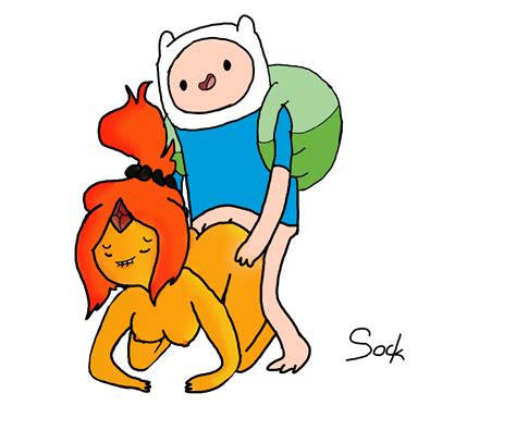 Rule 34 Adventure Time Artist Name Finn The Human Flame Princess Sock