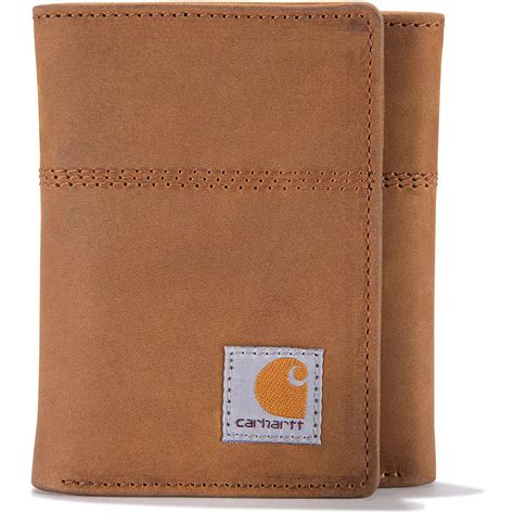 Carhartt Saddle Leather Trifold Wallet Free Shipping At Academy