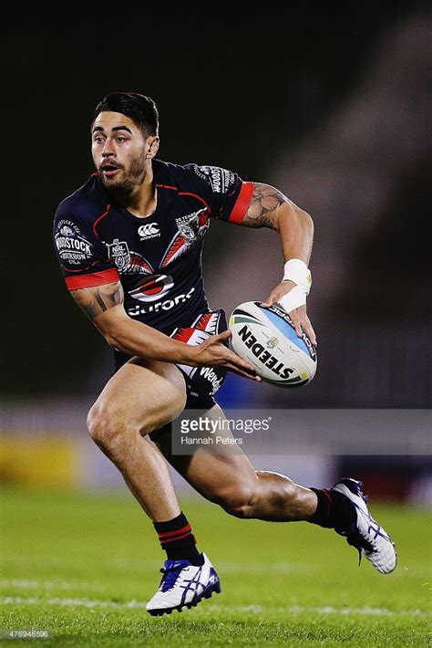 Shaun Johnson Of The Warriors Makes A Break During The Round 14 Nrl