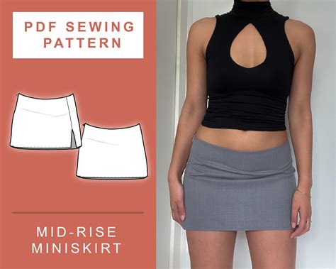 PDF Mid Rise Mini Skirt Sewing Pattern / XS XL / 6 14 / - Etsy UK