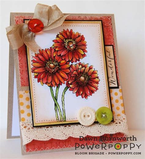 Gerbera Daisies Digital Stamp Set Paper Projects Paper Crafts Card