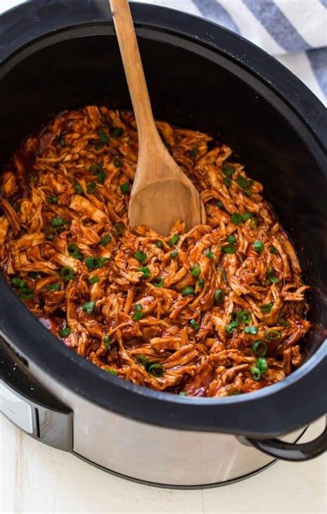 Remove the chicken to a plate and set aside. Crockpot BBQ Chicken | Tender, Easy Crockpot Chicken Recipe
