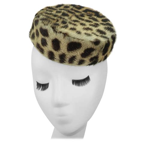 1960s Leopard Print Fur Pillbox Hat From Lord And Taylor Ny At 1stdibs