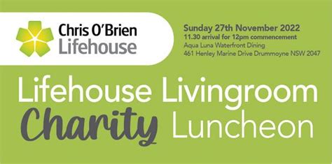 Chris OBrien Lifehouse Livingroom Charity Luncheon In Drummoyne NSW