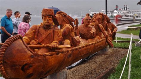 Canoe Sculpture Unveiled At Lake George Lakefront Walkway The Lake