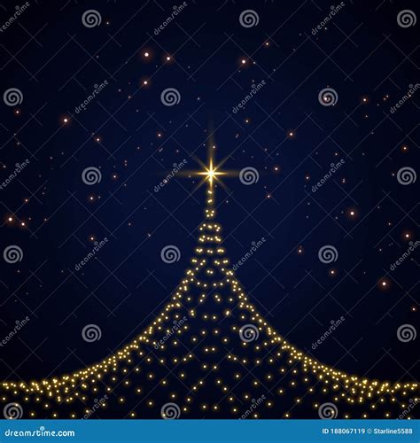 Creative Sparkles Christmas Tree Card Design Stock Vector