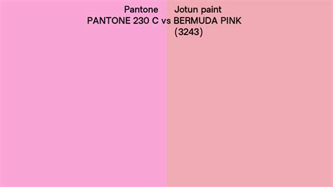 Pantone 230 C Vs Jotun Paint Bermuda Pink 3243 Side By Side Comparison