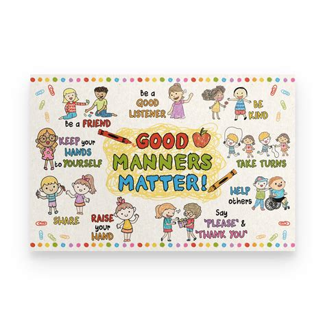 Good Manners Matter Poster Classroom Poster Premium Poster Poster