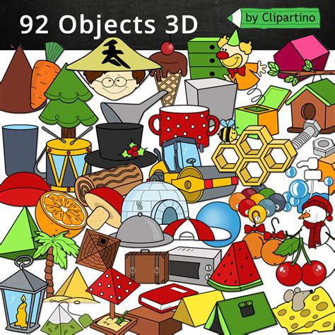 3d Objects Clip Art Teaching Resources
