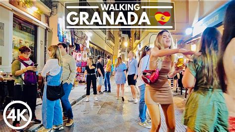 Granada Spain Saturday Nightlife October K Night Walk