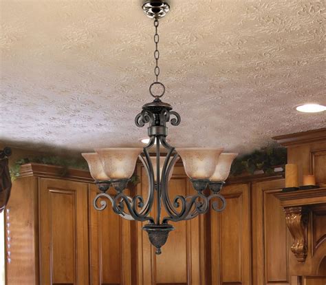 Oil Rubbed Bronze Chandelier Chandeliers Lighting W Amber Shades