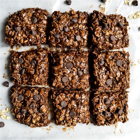 No Bake Chocolate And Peanut Butter Oat Bars The Feedfeed