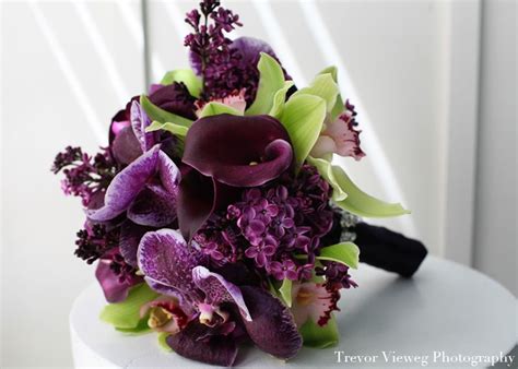 purple eggplant vanda green wedding bouquet purple wedding bouquets eggplant purple wedding