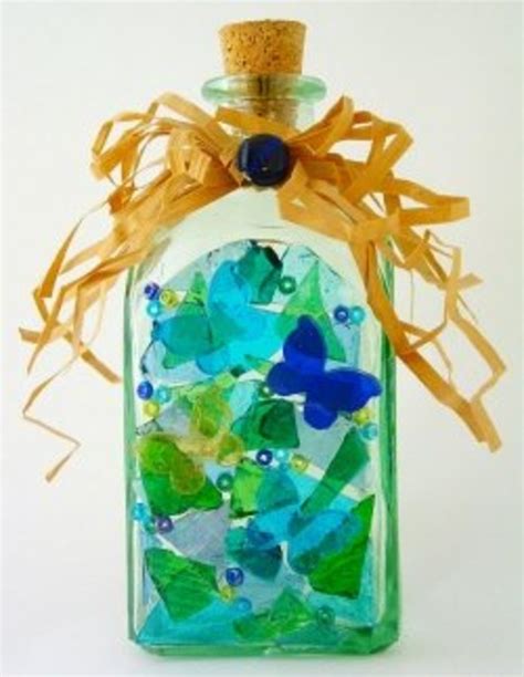 Glass Crafts How To Upcycle Bottles Using Stained Glass Mosaic Cobbles Feltmagnet