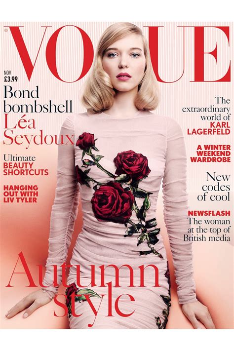 Lea Seydoux British Vogue Cover Bond Girl November Issue British