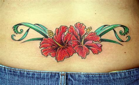 Lower Back Flower Tattoo Designs