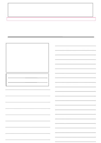 Newspaper Template Teaching Resources